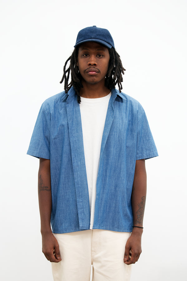 Chemise "Seseh" en Denim Chambray Bleu